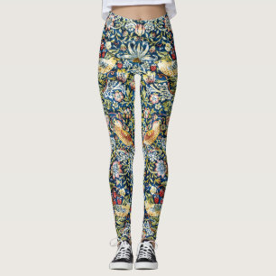 Leggings Morris - Framboise Voleur d'oiseaux et de fleurs