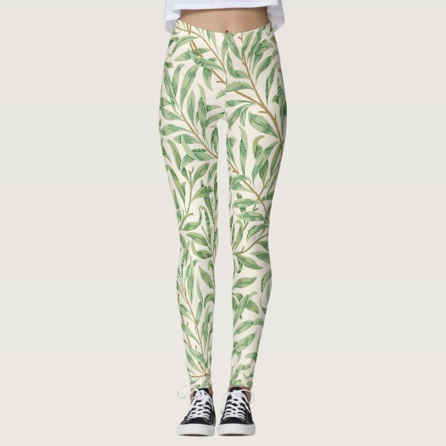 Leggings Morris - Motif feuilles et branches de saule antiq (Devant)