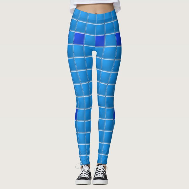 Leggings - Mosaic Blue tuiles (Devant)