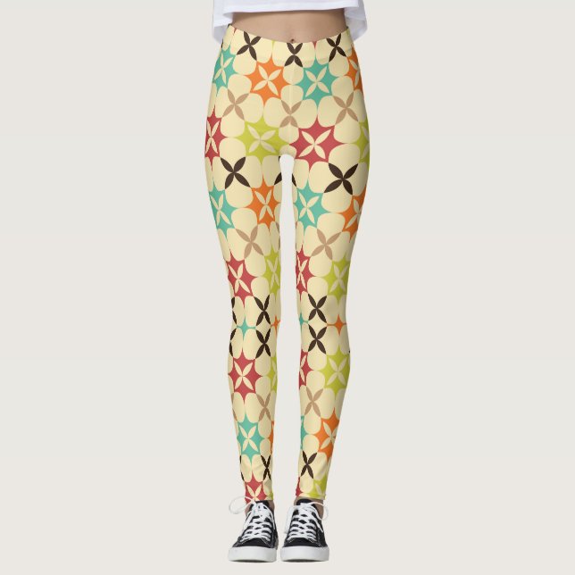 Leggings Mosaïque Abstraite (Devant)