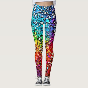 Leggings Mosaïque arc-en-ciel