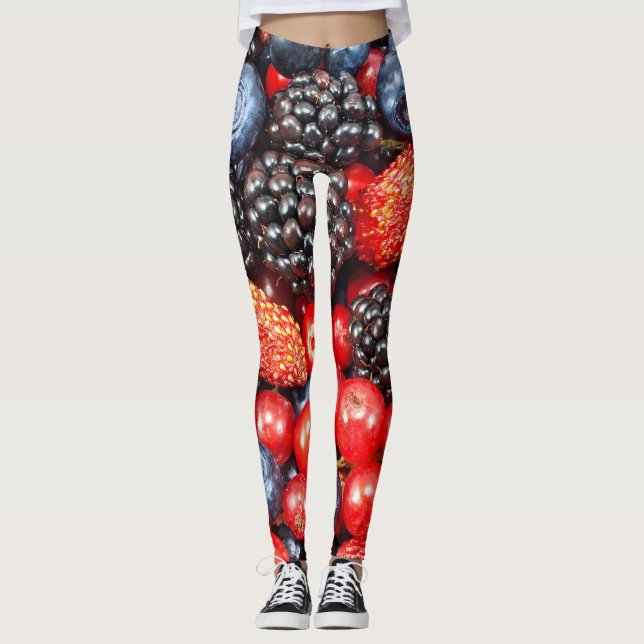 Leggings Mosaïque de fond Berry-Fresh (Devant)