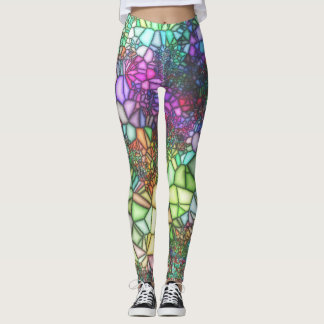 Leggings Mosaïque en verre tendu