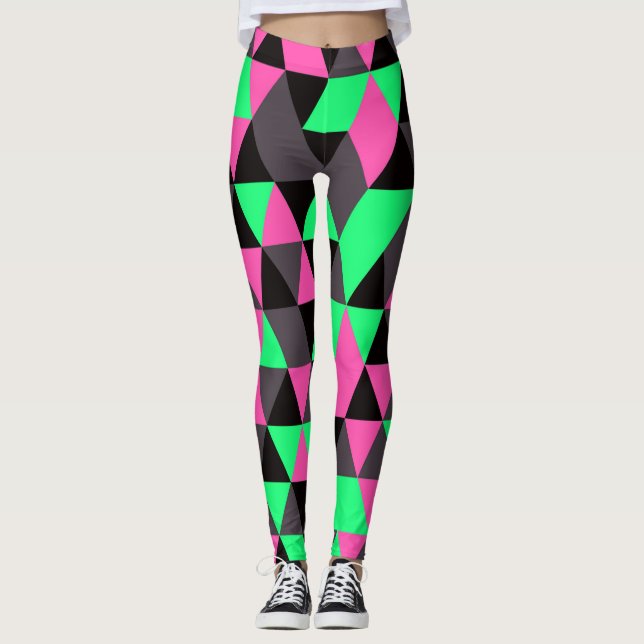 Leggings Mosaïque géométrique Abstraite (Devant)