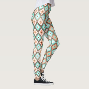 Leggings Mosaïque moderne Kilim Motif aquarelle