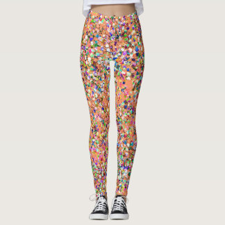 Leggings Mosaïque multicolore Parties scintillant moderne G