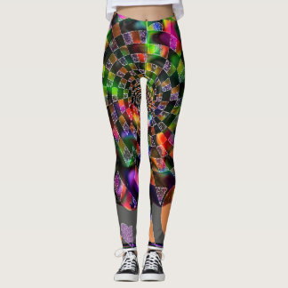Leggings Mosaïque spirale psychédélique