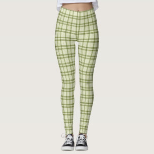 Leggings Moss Green Plaid
