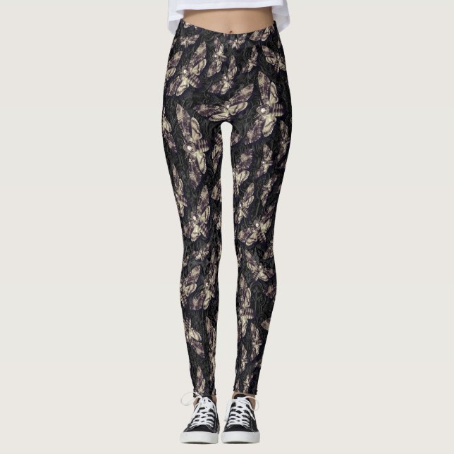Leggings Moth Moth Goth Gothic Carving Alternative (Devant)