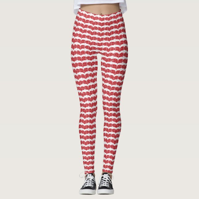 Leggings Motif 2 de coeur (Devant)