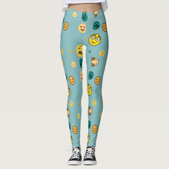 Leggings motif 3d Emojis (Devant)