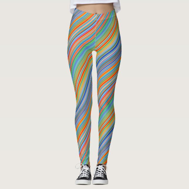 Leggings Motif à bandes multiples (Devant)