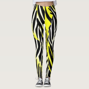Leggings Motif à bandes Zebra
