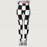 Leggings Motif À damiers noir et blanc<br><div class="desc">Leggings Motifs en noir et blanc À damiers</div>
