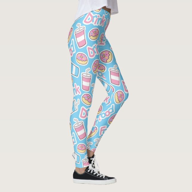 Leggings Motif À La Noix Et À La Boisson (Droite)