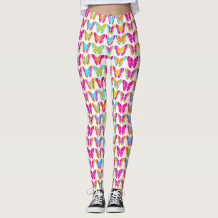 Leggings Motif à papillon arc-en-ciel mignon