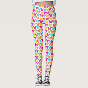 Leggings Motif à papillon arc-en-ciel mignon