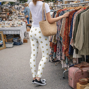 Leggings Motif à pois jaunes minimaliste moderne
