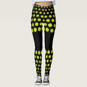 Leggings Motif à pois lime