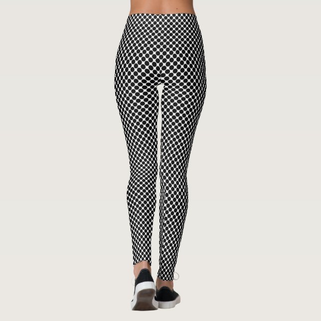 Leggings Motif à pois noirs (Dos)