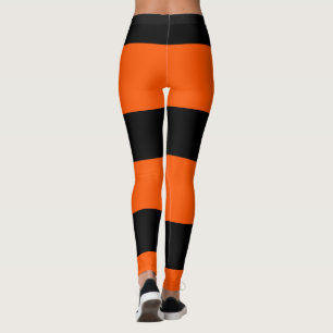 Leggings Motif à rayures orange
