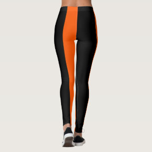 Leggings Motif à rayures orange