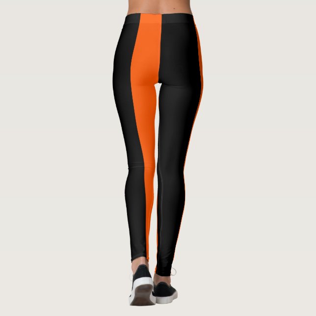 Leggings Motif à rayures orange (Dos)