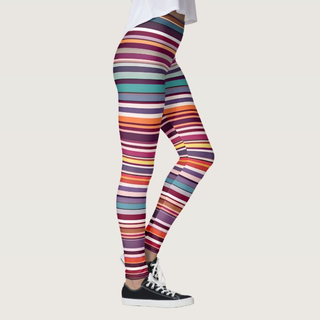 Leggings Motif à rayures verticales inspiré de l'Art Déco (Droite)