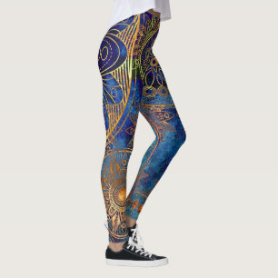 Leggings Motif à vapeur Celestial Mandala Gold