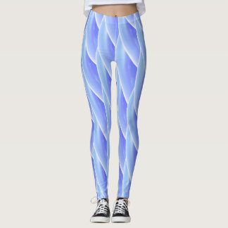 Leggings Motif Abstrait à vague bleue #4