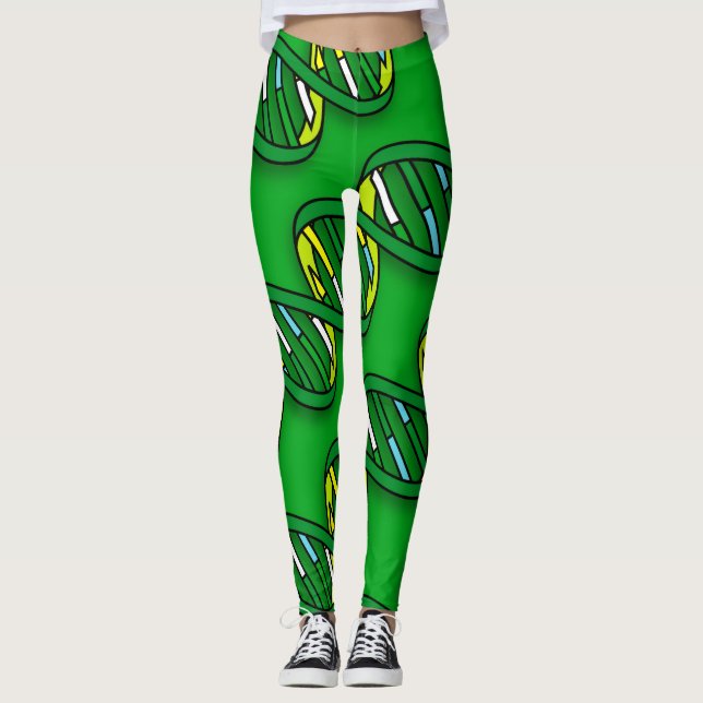 Leggings Motif abstrait ADN de la science tendance amusant  (Devant)