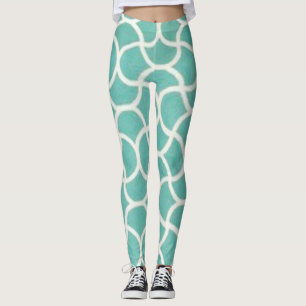 Leggings Motif Abstrait Aqua moderne