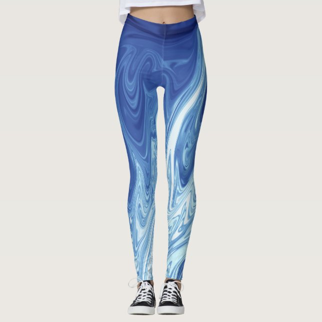 Leggings Motif abstrait aquarelle (Devant)