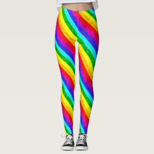 Leggings Motif abstrait arc-en-ciel