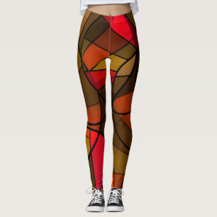 Leggings Motif abstrait coloré