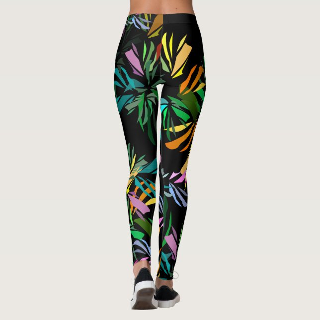 Leggings Motif Abstrait coloré moderne (Dos)