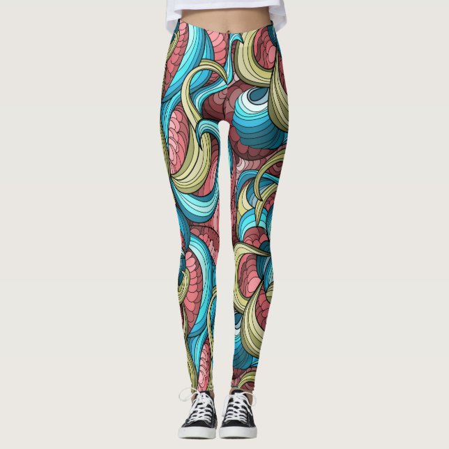Leggings Motif Abstrait cool (Devant)