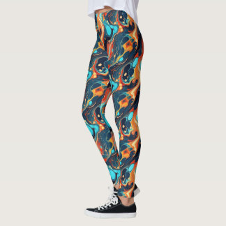 Leggings motif abstrait cool carrelé