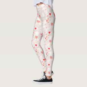 Leggings Motif Abstrait de Coeurs colorés
