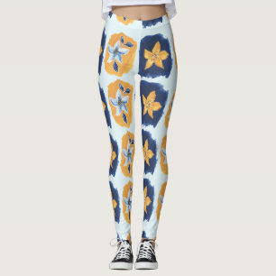 Leggings Motif abstrait de fleurs