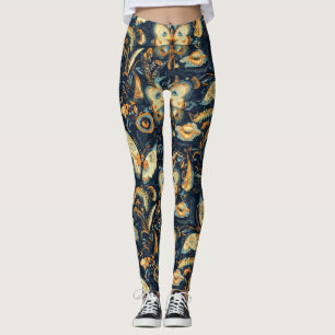 Leggings Motif abstrait de fleurs et de papillons