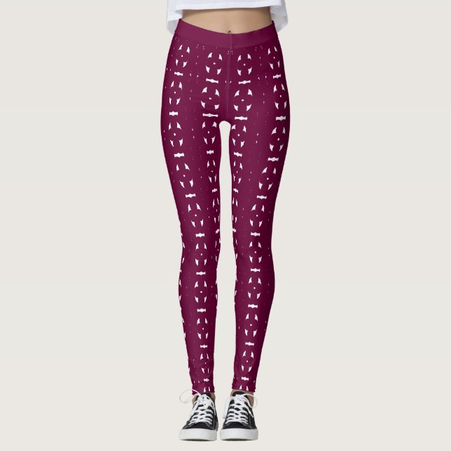 Leggings Motif Abstrait de la Croix de Bourgogne et de la C (Devant)