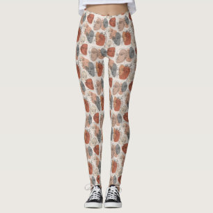 Leggings Motif abstrait de visage féminin