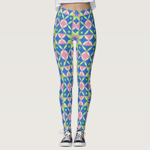 Leggings Motif Abstrait Géométrique