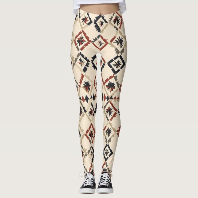 Leggings Motif Abstrait léger (Devant)