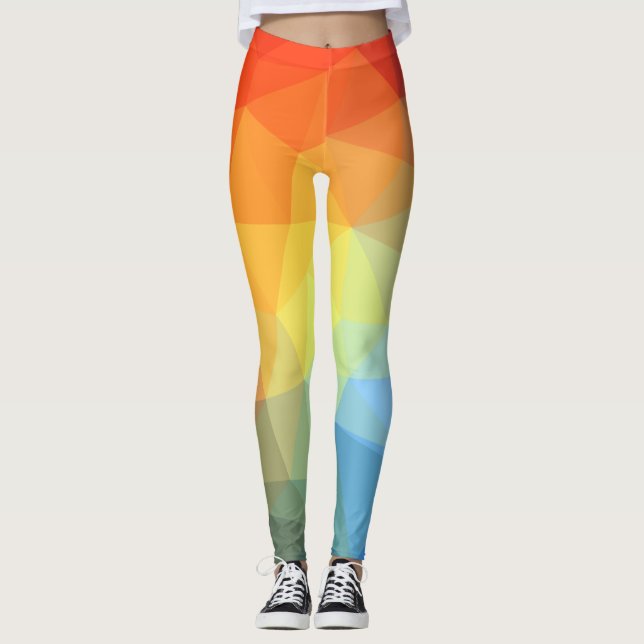 Leggings Motif Abstrait lumineux couleur prisme (Devant)