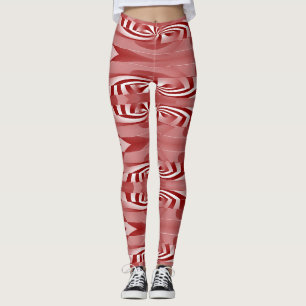 Leggings Motif abstrait marron blanc "Ratti_Creative_Arts"