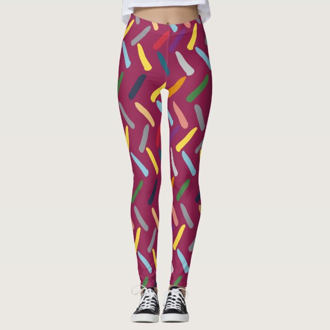Leggings Motif Abstrait moderne (Devant)