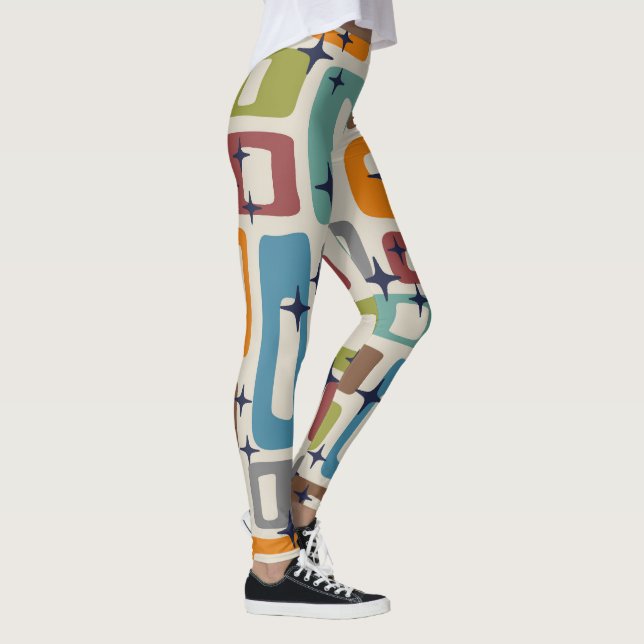 Leggings Motif Abstrait moderne du milieu du siècle (Droite)