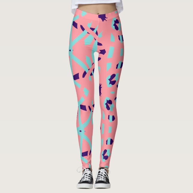 Leggings Motif abstrait multicolore "Ratti_Creative_Arts" (Devant)